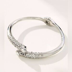 Anthologie Gold Crystal Hammered Cuff Bracelet NWT